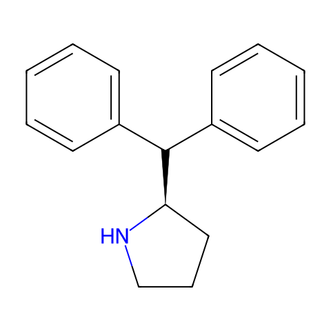 (R)-(+)-2-(二苯甲基)吡咯烷结构图