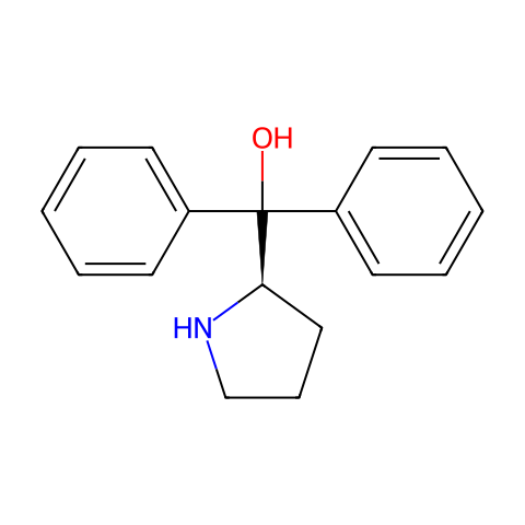 (R)-(+)-α,α-二苯基脯氨醇结构图