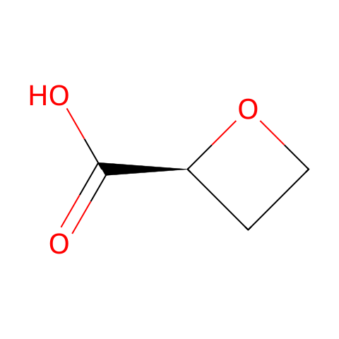 (2S)-oxetane-2-carboxylic acid结构图