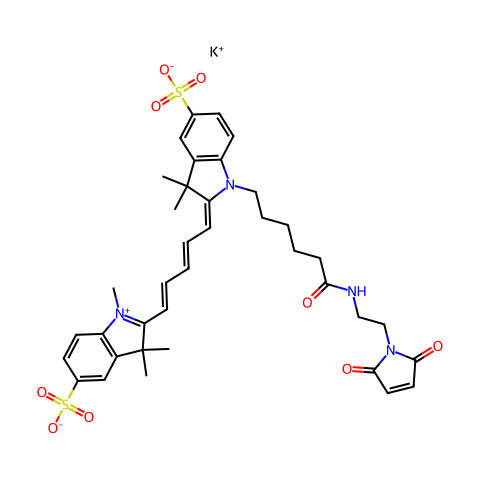 磺基-Cy5马来酰亚胺结构图
