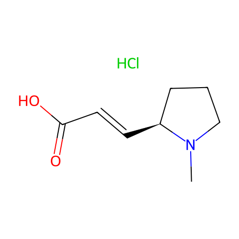 (2E)-3-[(2R)-1-methylpyrrolidin-2-yl]prop-2-enoic acid hydrochloride结构图