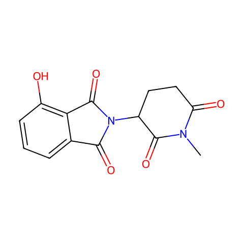 4-羟基-2-(1-甲基-2,6-二氧代哌啶-3-基)异吲哚啉-1,3-二酮结构图