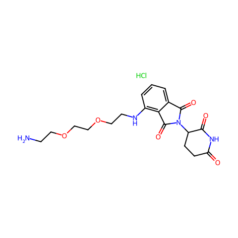 Thalidomide-PEG2-C2-NH2 hydrochloride结构图