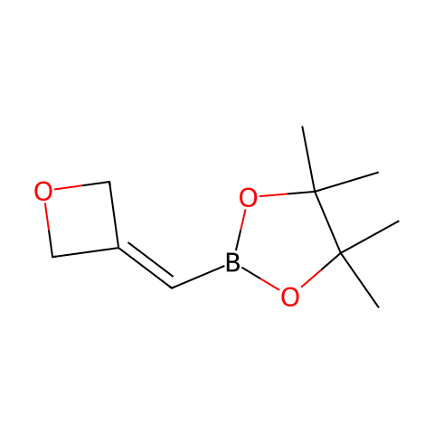 4,4,5,5-tetramethyl-2-(oxetan-3-ylidenemethyl)-1,3,2-dioxaborolane结构图