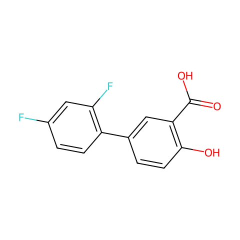 二氟苯水杨酸结构图