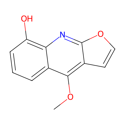 4-甲氧基呋喃并[2,3-B]喹啉-8-醇结构图