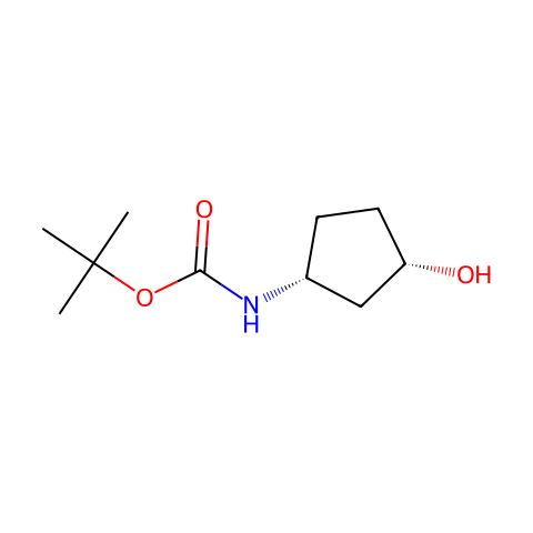 [(1R,3S)-3-羟基环戊基]氨基甲酸叔丁酯结构图