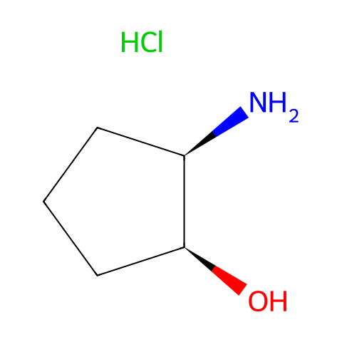 顺式-(1S,2R)-2-氨基环戊醇盐酸盐结构图