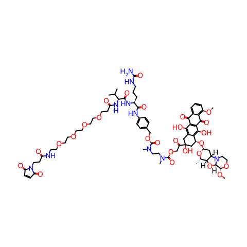 Mal-PEG4-VC-PAB-DMEA-PNU-159682结构图