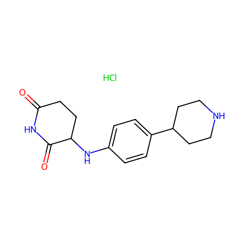 3-((4-(哌啶-4-基)苯基)氨基)哌啶-2,6-二酮盐酸盐结构图