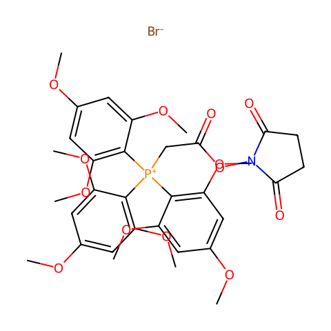 (N-琥珀酰亚胺基氧代羰基甲基)三(2,4,6-三甲氧苯基)溴化膦结构图