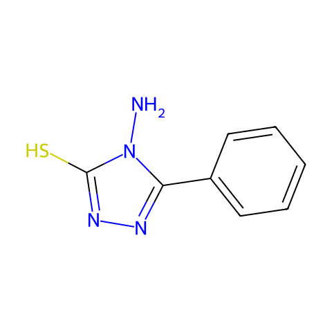 4-氨基-5-苯基-4H-1,2,4-三唑-3-硫醇结构图