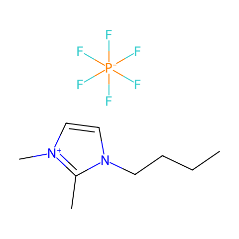 1-丁基-2,3-二甲基咪唑六氟磷酸盐结构图