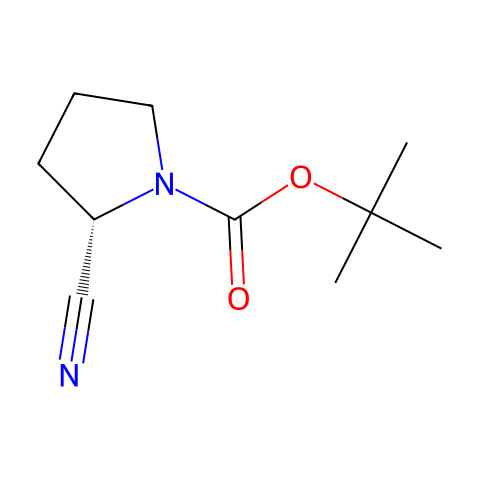(S)-(-)-1-BOC-2-吡咯烷甲腈结构图