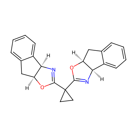 （3aR，3'aR，8aS，8'a'S）-2,2''-环丙亚基双[3a，8a-二氢-8H-茚并[1,2-d]恶唑]结构图