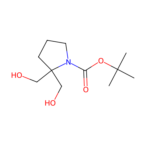 1,1-Dimethylethyl 2,2-bis(hydroxymethyl)-1-pyrrolidinecarboxylate结构图