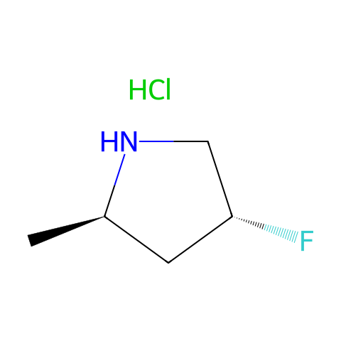 (2R,4R)-4-fluoro-2-methyl-pyrrolidine hydrochloride结构图