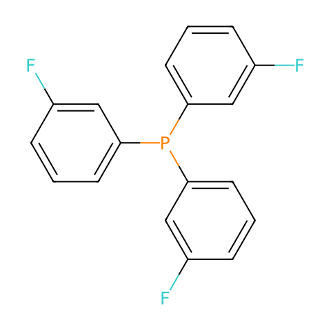 三(3-氟苯基)膦结构图