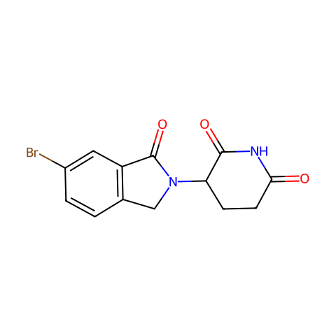 3-(6-溴-1-氧代异吲哚啉-2-基)哌啶-2,6-二酮结构图