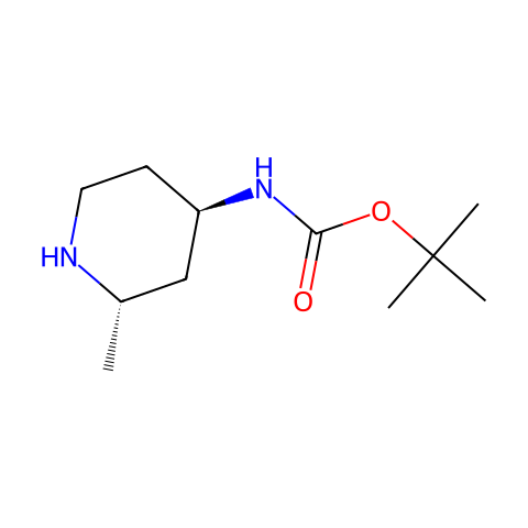 tert-butyl N-[(2S,4R)-2-methyl-4-piperidyl]carbamate结构图