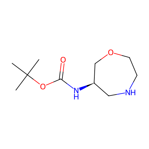 tert-butyl N-[(6R)-1,4-oxazepan-6-yl]carbamate结构图