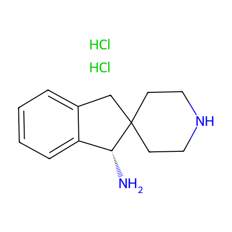 (1S)-1,3-dihydrospiro[indene-2,4'-piperidin]-1-amine dihydrochloride结构图