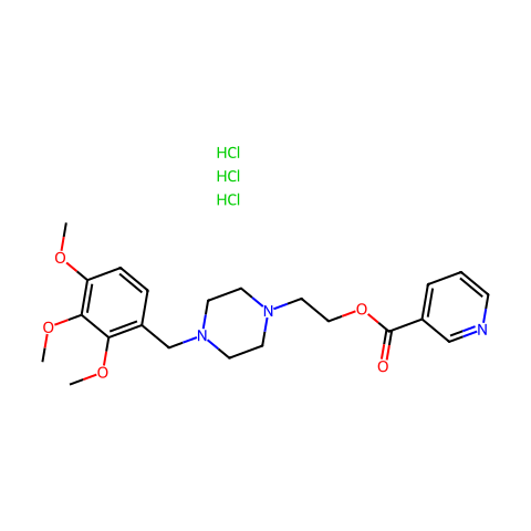 Ninerafaxstat trihydrochloride结构图
