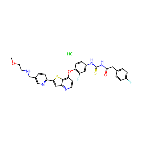 Glesatinib hydrochloride结构图