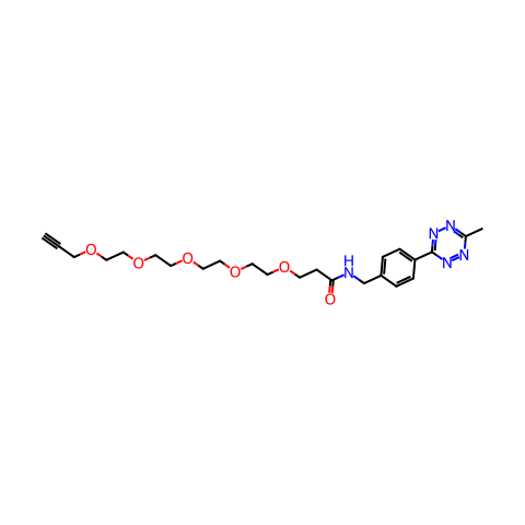 Methyltetrazine-amido-PEG5-alkyne结构图