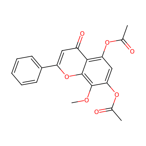 5,7-Diacetoxy-8-methoxyflavone结构图