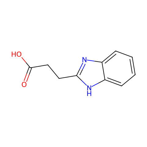2-Benzimidazolepropionic Acid结构图