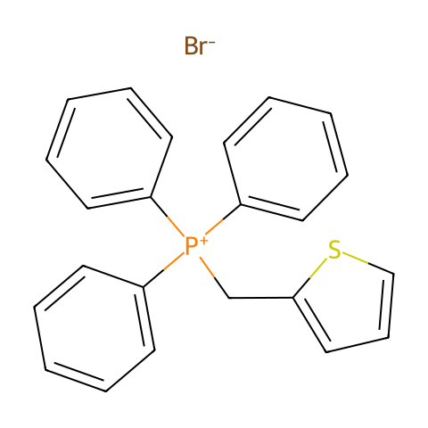 三苯基(2-噻吩基甲基)溴化膦结构图