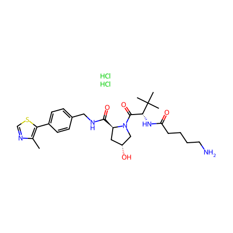 (S,R,S)-AHPC-C4-NH2 二盐酸盐结构图