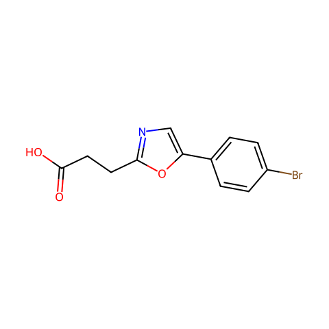 5-(4-溴苯基)噁唑-2-丙酸结构图