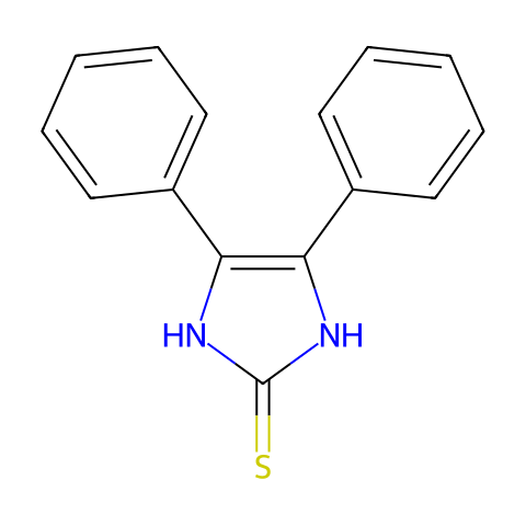 4,5-二苯基-2-咪唑硫醇结构图
