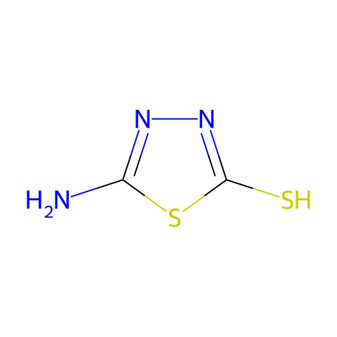 2-氨基-5-巯基-1,3,4-噻二唑结构图