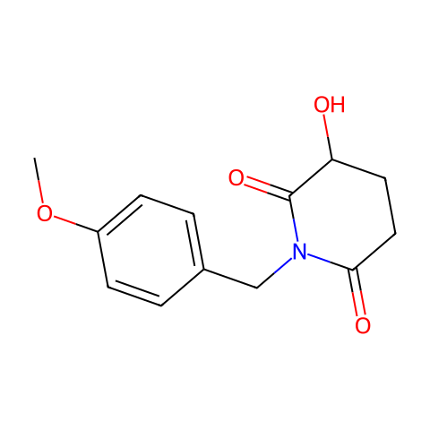 3-hydroxy-1-[(4-methoxyphenyl)methyl]piperidine-2,6-dione结构图