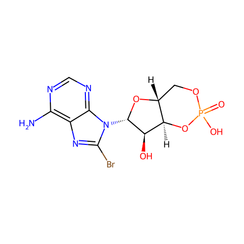 8-溴腺苷-3',5'-环单磷酸结构图