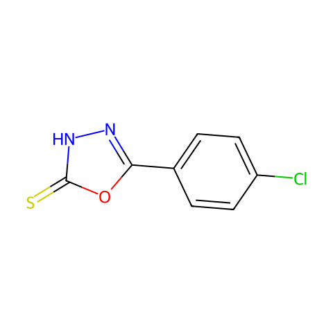 5-(4-氯苯基)-1,3,4-噁二唑-2-硫醇结构图