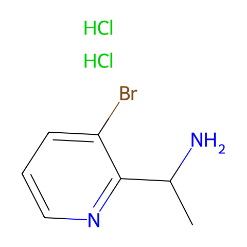 1-(3-bromo-2-pyridyl)ethanamine;dihydrochloride结构图