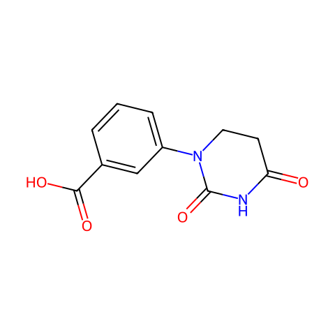 3-(2,4-dioxohexahydropyrimidin-1-yl)benzoic acid结构图