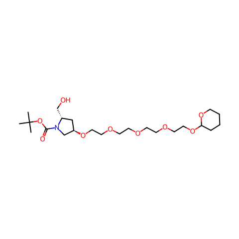 THP-PEG4-Pyrrolidine(N-Boc)-CH2OH结构图