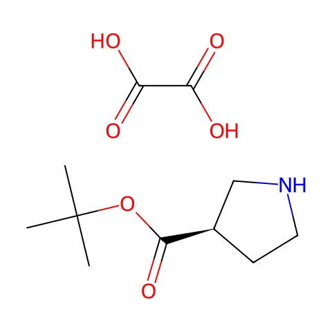 tert-butyl (3R)-pyrrolidine-3-carboxylate;oxalic acid结构图