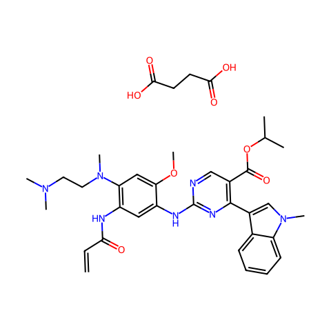 Mobocertinib succinate结构图