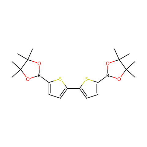 5,5'-双(4,4,5,5-四甲基-1,3,2-二氧硼戊环-2-基)-2,2'-联噻吩结构图
