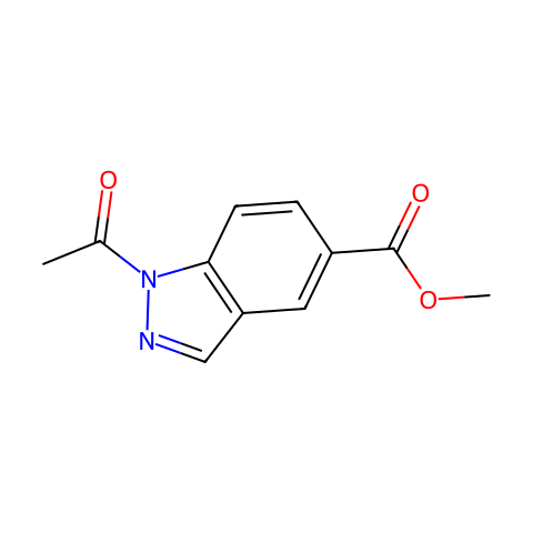 METHYL 1-ACETYL-1H-INDAZOLE-5-CARBOXYLATE结构图