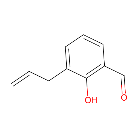 3-烯丙基-2-羟基苯甲醛结构图
