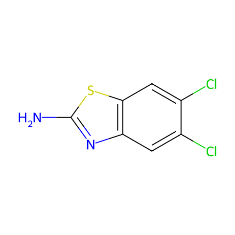 2-氨基-5,6-二氯苯并噻唑结构图