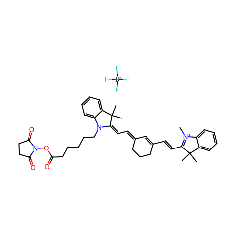 Cy7 N-羟基琥珀酰亚胺酯（Cy7 NHS ester）结构图