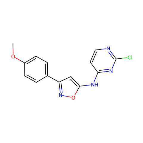 4-Pyrimidinamine, 2-chloro-N-[3-(4-methoxyphenyl)-5-isoxazolyl]-结构图